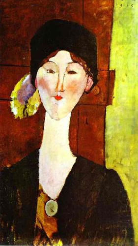 Portrait of Beatrice Hastings before a door, Amedeo Modigliani